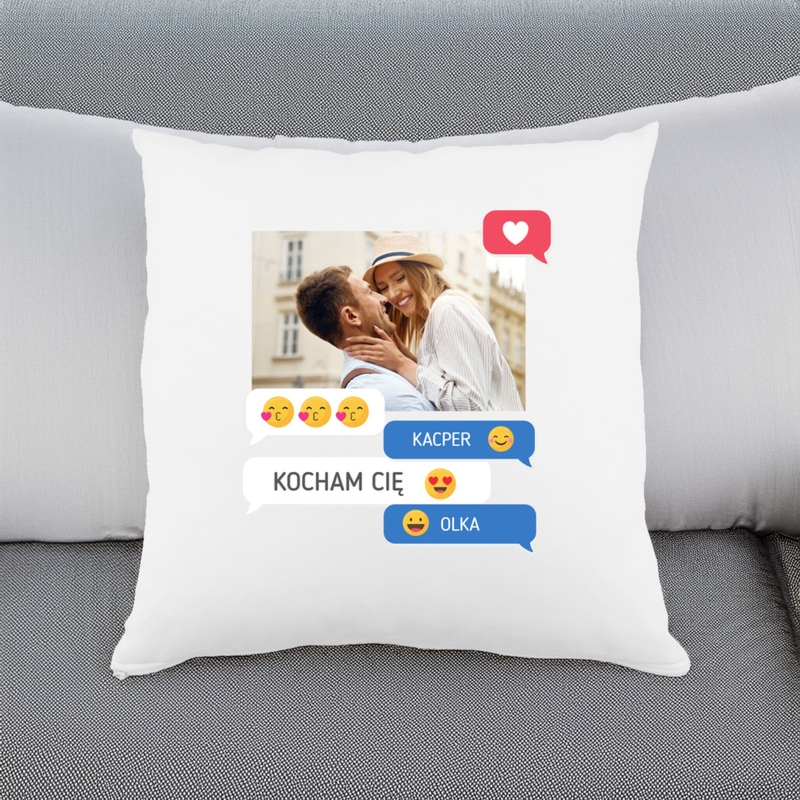 Dzień Chłopaka: Poduszka Message! ze zdjęciem i imionami