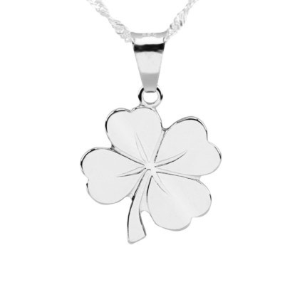 Srebrny wisiorek koniczynka pr. 925 z grawerem na rocznicę