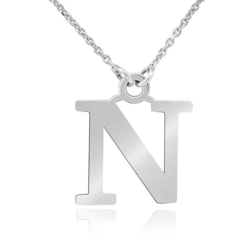 Naszyjnik celebrytka literka N pr. 925 na urodziny i imieniny