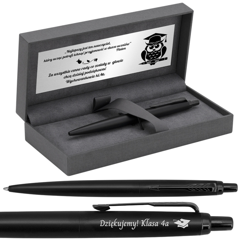 Długopis Parker Jotter XL Monochrome Black z grawerem i tabliczką