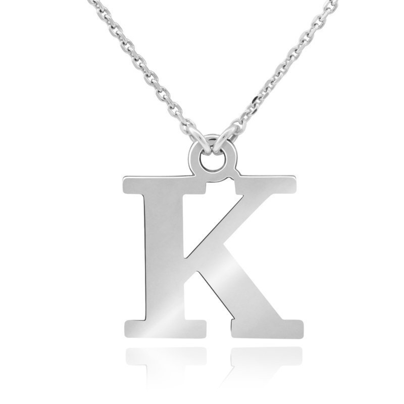 Prezent na urodziny naszyjnik celebrytka literka K pr. 925