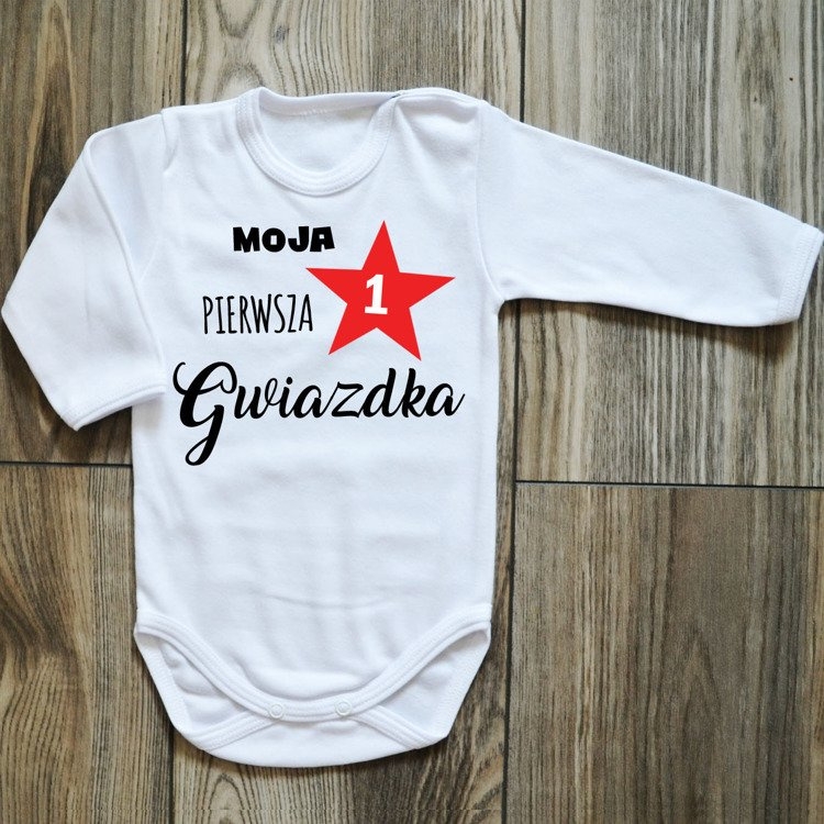 Body długi rękaw moja pierwsza gwiazdka moocha czarne