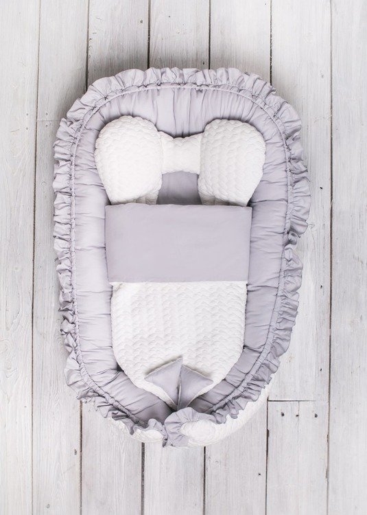 Kokon niemowlęcy z kołderką króliczek belisima różowy