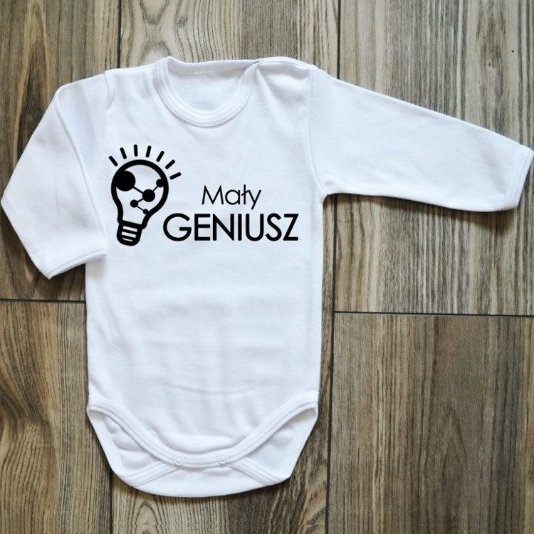 Body długi rękaw mały geniusz moocha czarne
