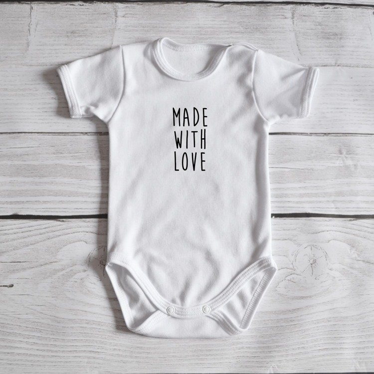 Body krótki rękaw made with love moocha czarne