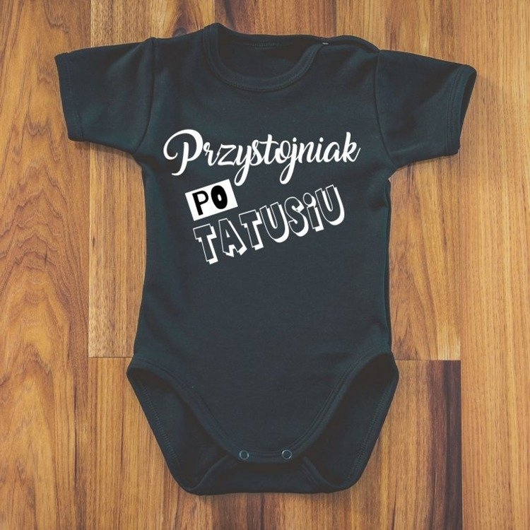 Body krótki rękaw przystojniak po tatusiu 2 moocha czarne