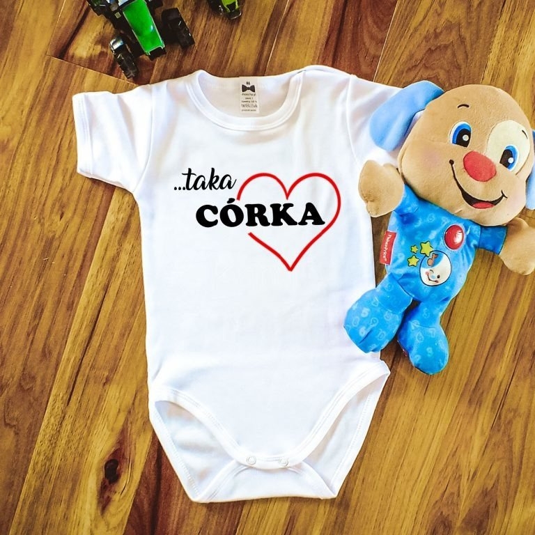 Body krótki rękaw jaka mama taka córka moocha białe