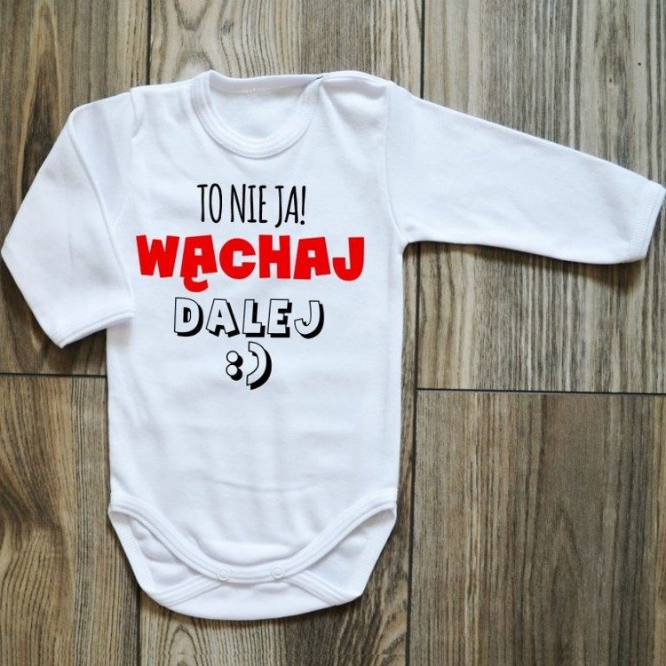 Body długi rękaw to nie ja wąchaj dalej moocha czarne 