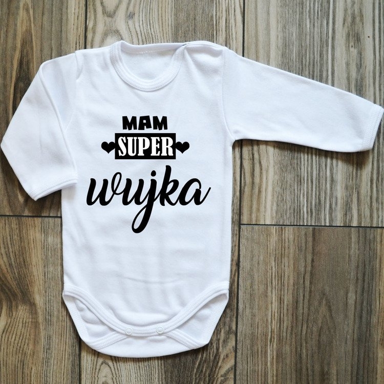 Body długi rękaw mam super wujka moocha czarne