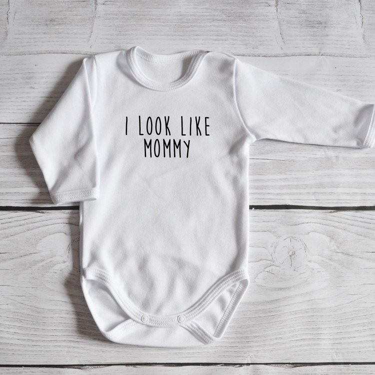 Body długi rękaw look like mommy moocha białe