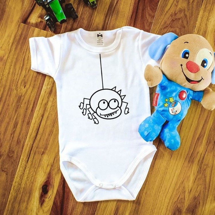 Body krótki rękaw na halloween pajączek moocha czarne