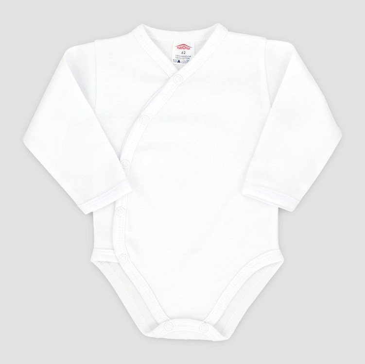0345b body kopertowe baby długi rękaw białe makoma 