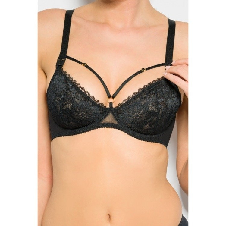 Mama glamour soft ultramarine miękki z fiszbinami biustonosz do karmienia momtobe niebieski