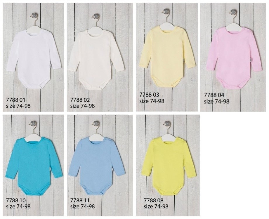010 11 body niemowlęce z długim rękawem basic nicol - niebieski