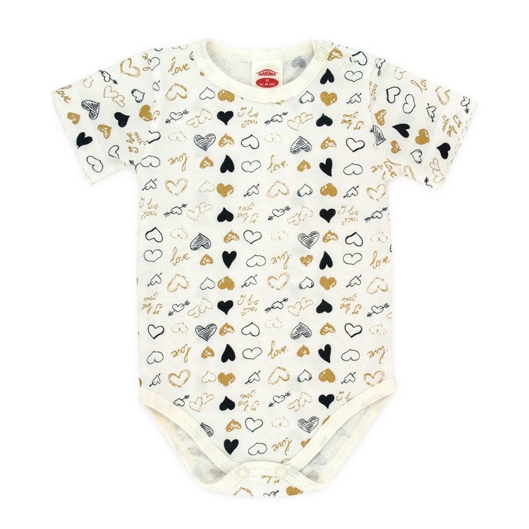 Body z krótkim rękawem golden hearts makoma  