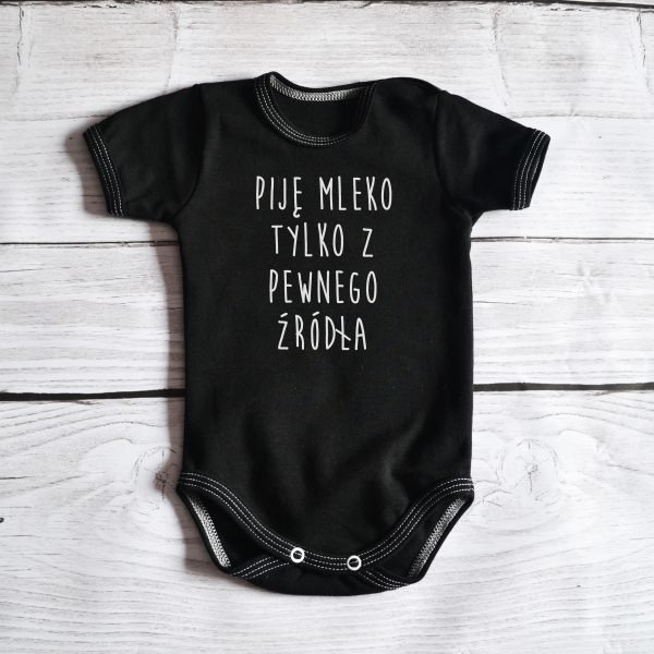Body krótki rękaw piję mleko tylko z pewnego źródła moocha białe