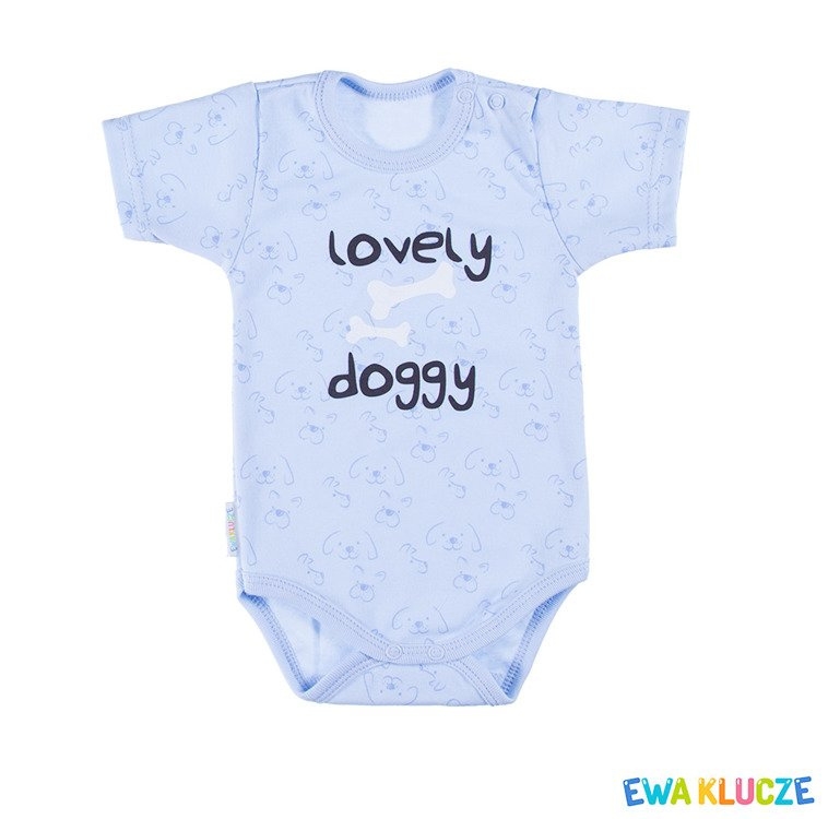 Body krótki rękaw lovely dla chłopca ewa klucze druk niebieskie
