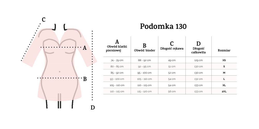 Podomka 130 satynowy szlafrok damski dkaren - róż 
