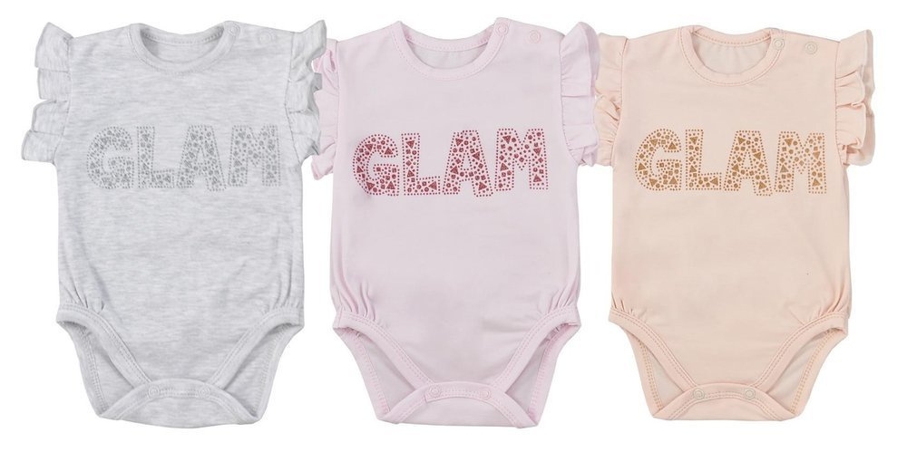 Body niemowlęce krótki rękaw glam lato koala- szary