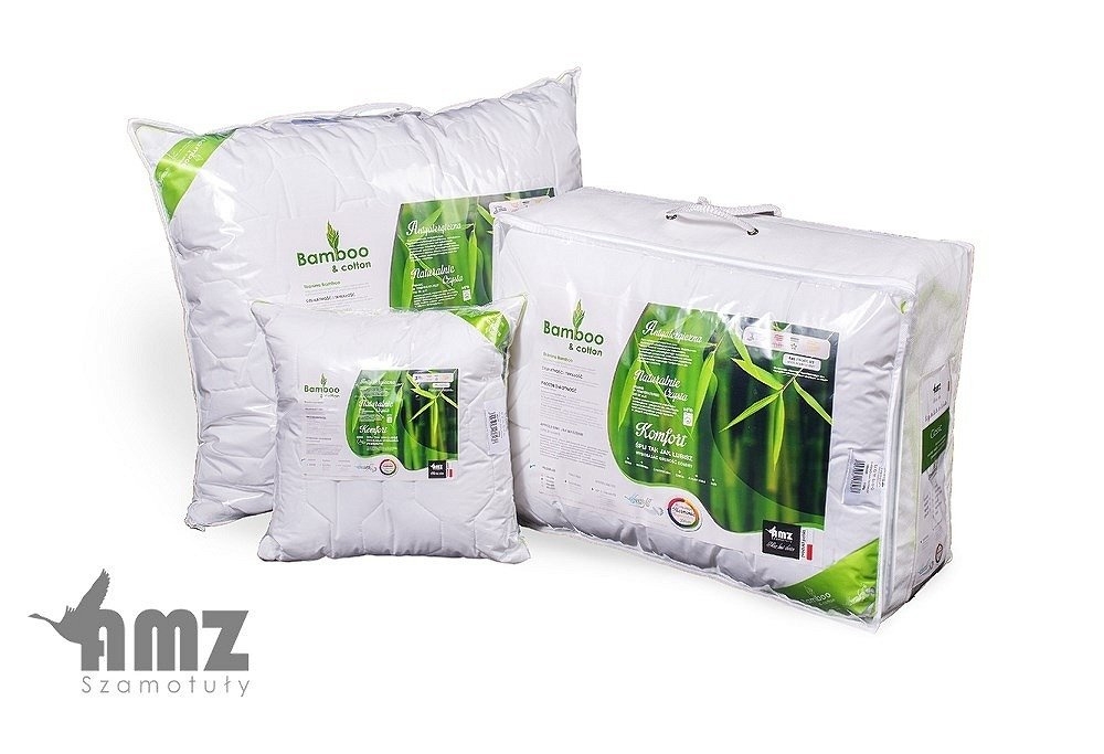 Poduszka antyalergiczna bamboo pikowana amz biały