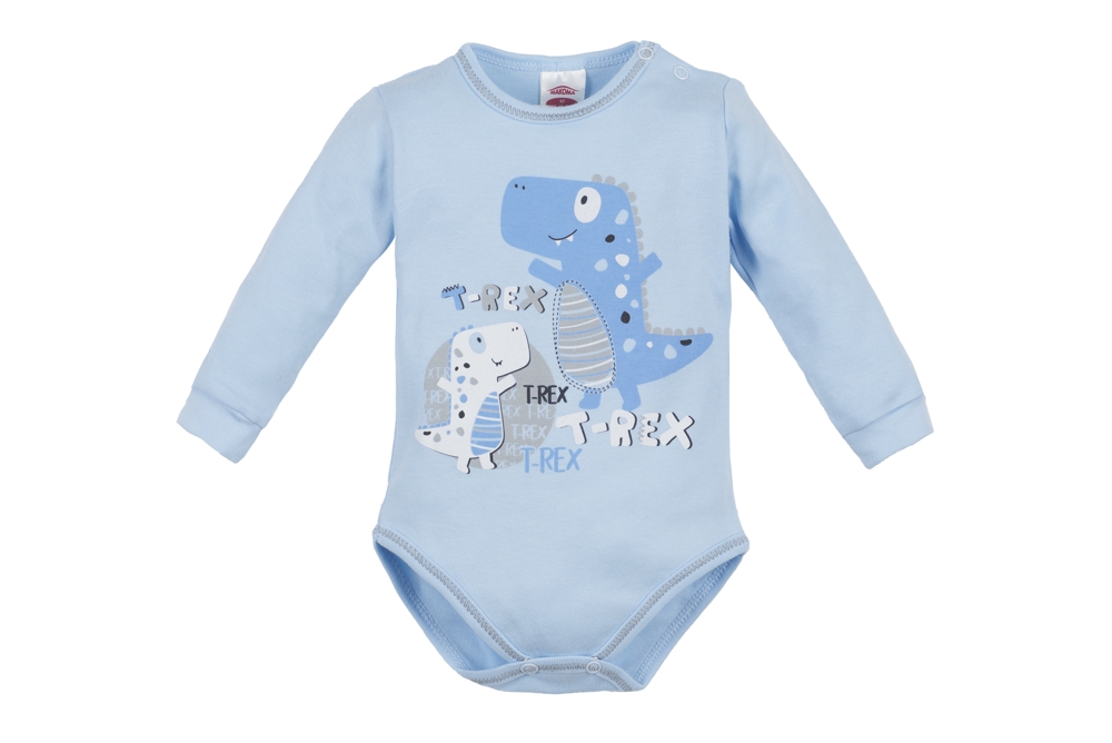 03191bdr body z długim rękawem t-rex makoma białe 