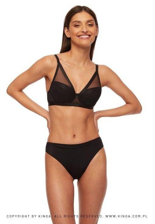 Pu-750 comfort i biustonosz push-up kinga czarny