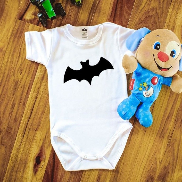 Body krótki rękaw na halloween nietoperz moocha białe