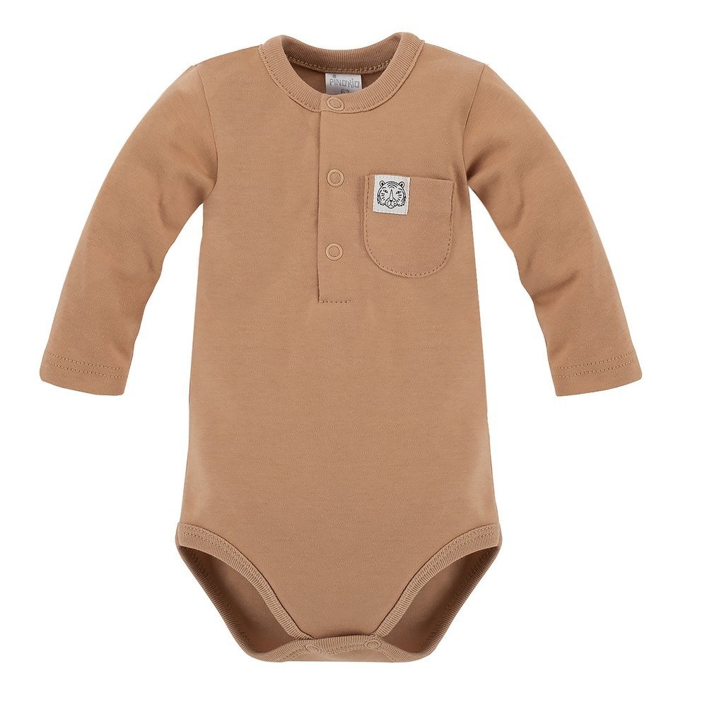 Le tigre body polo z długim rękawem pinokio - beż 