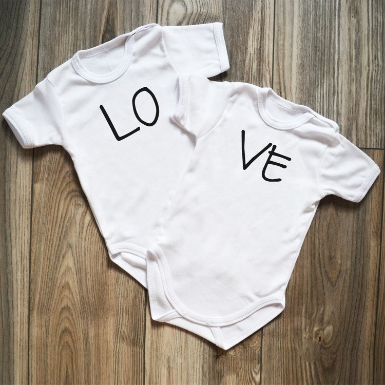 Dwupak body krótki rękaw love moocha czarne
