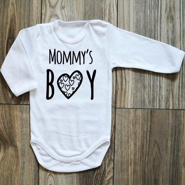 Body długi rękaw mommy’s boy moocha białe