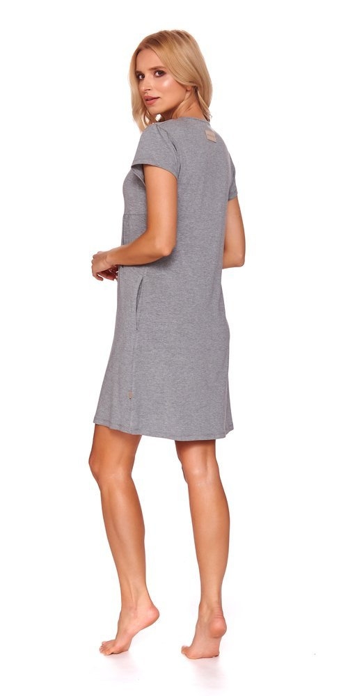 9941 koszula nocna ciążowa i do karmienia doctor nap - dark grey