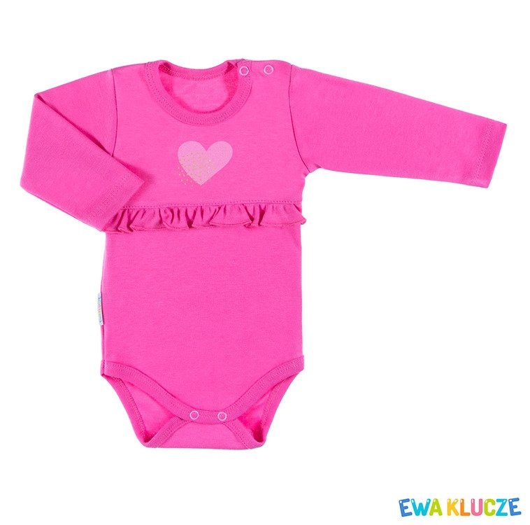 Body długi rękaw falbanka lovely dla dziewczynki ewa klucze turkusowy 