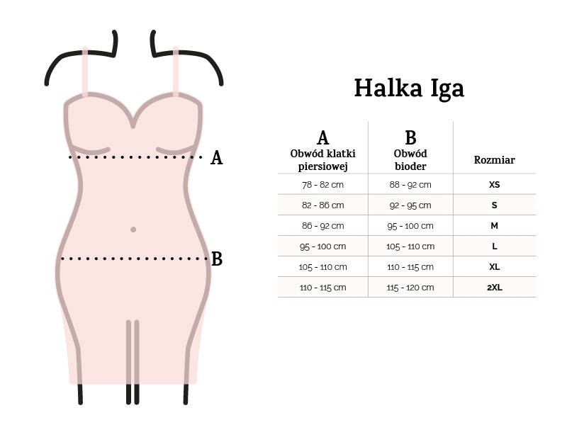 Iga halka satynowa koszulka damska dkaren - czarna 