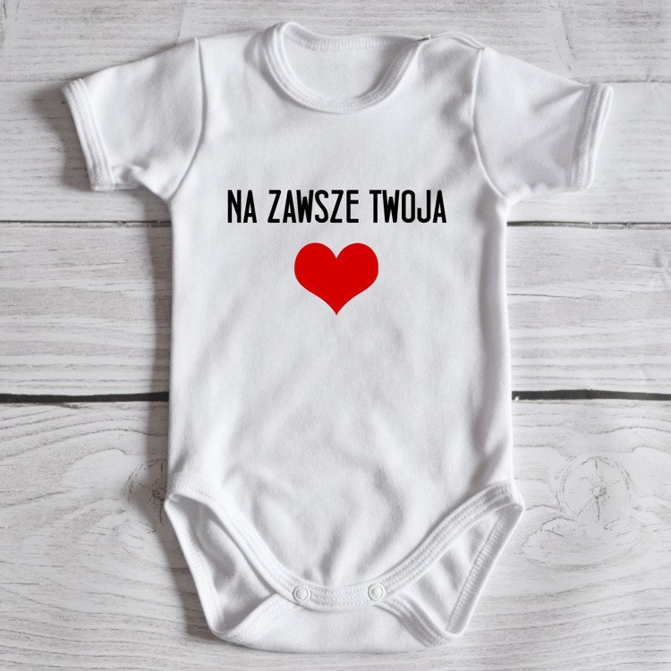 Body krótki rękaw na zawsze twoja moocha białe