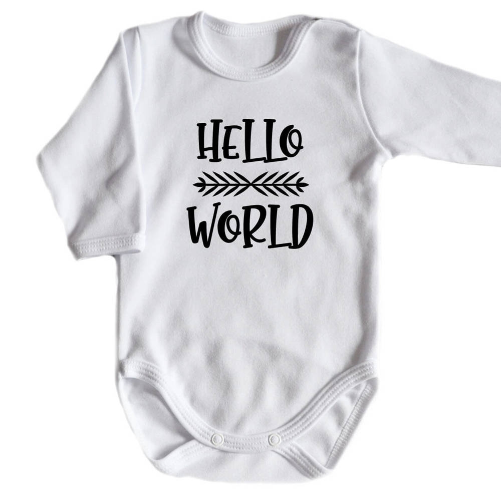 Body długi rękaw hello world moocha czarny