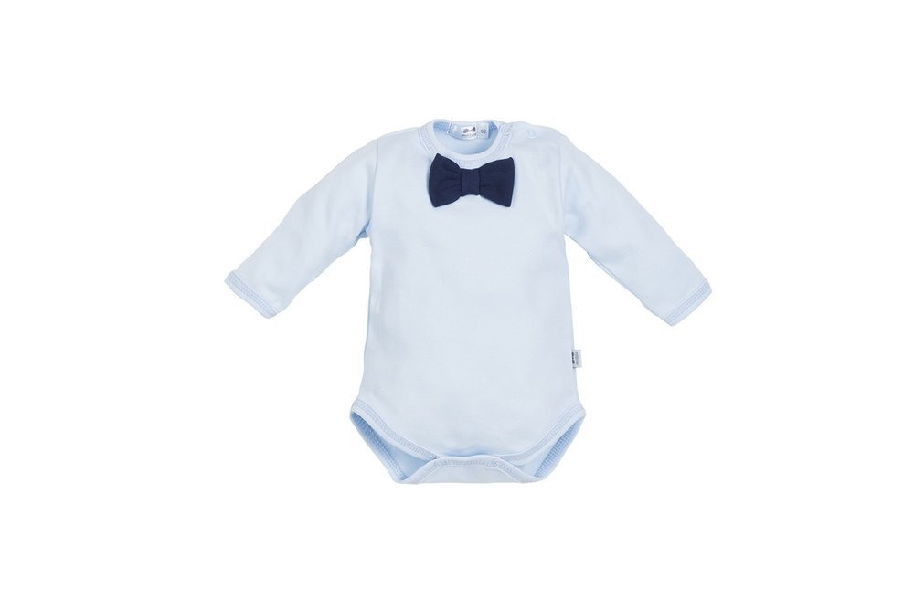 041g little gentleman body z muszką marija - błękitny