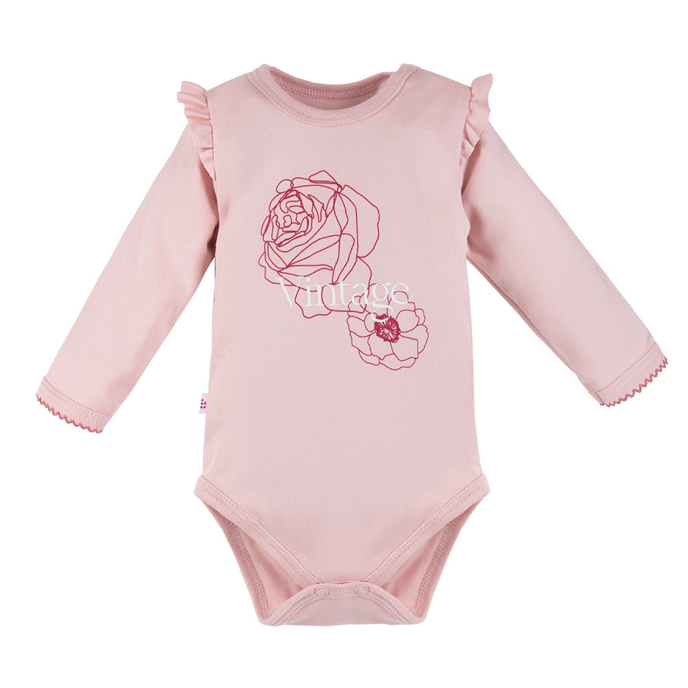 Roses body z długim rękawem eevi - jasny róż