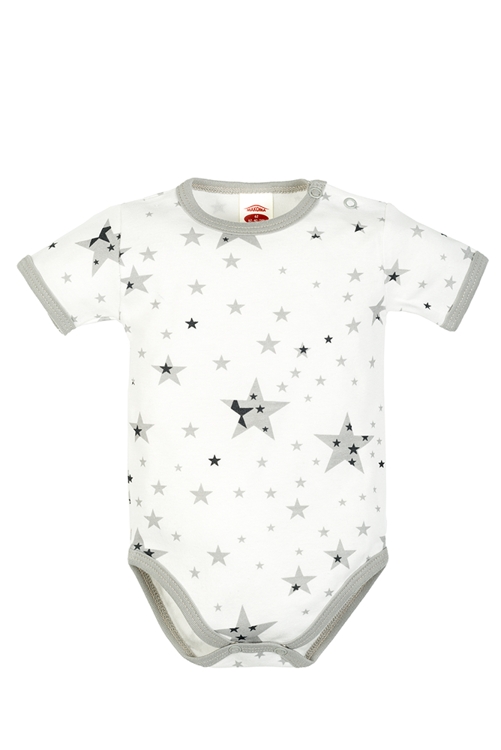 Body z krótkim rękawem stars & teddy makoma ecru miś