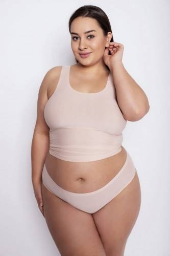 Flexi-one figi damskie plus size julimex beżowy