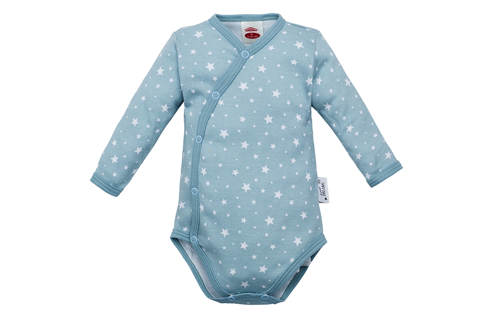 03221g sweet dreams body baby z długim rękawem makoma gwiazdki