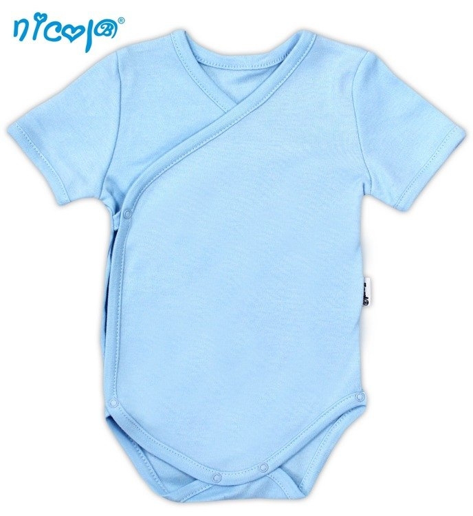009 11 body rozpinane z krótkim rękawem basic nicol - niebieski