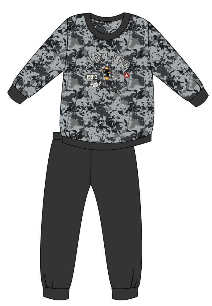 453,454/118 air force piżama dla chłopca cornette - grafitowy