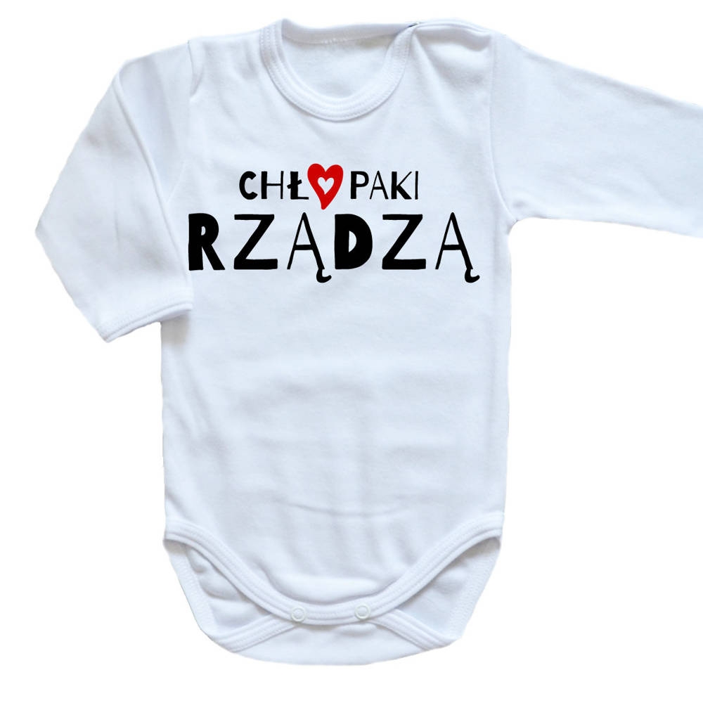 chłopaki rządzą body długi rękaw moocha czarny