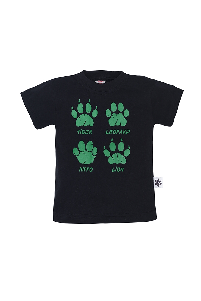 Bluzka z krótkim rękawem t-shirt wild world makoma czarny