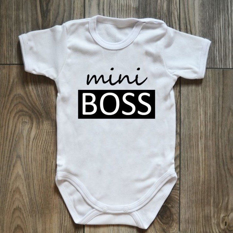 Body krótki rękaw mini boss moocha białe