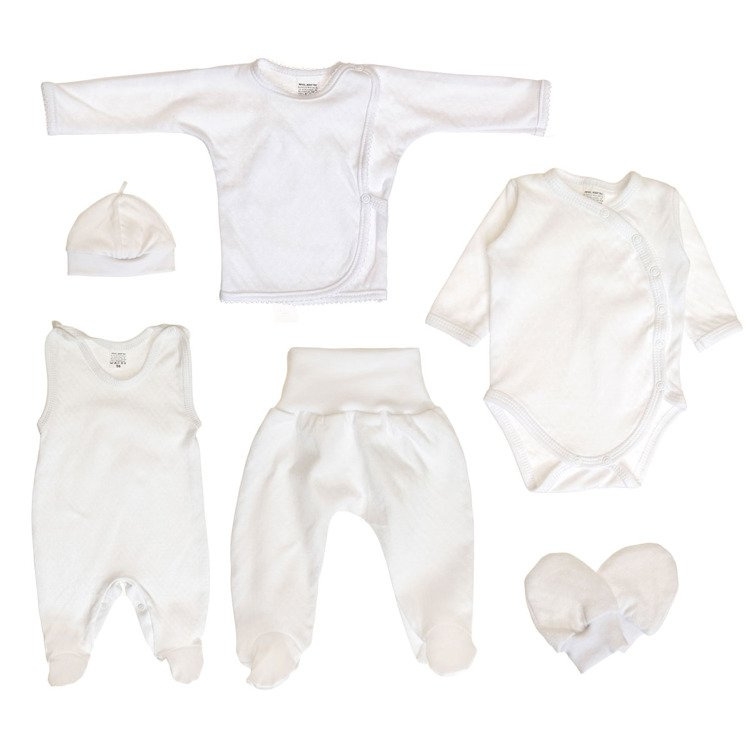 Komplet wyprawkowy 6 częściowy ażur martex ecru