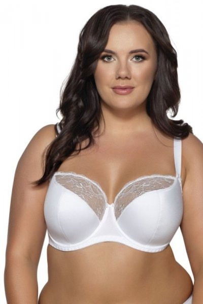 Biustonosz półusztywniany Azalea 2110 biały plus Ava