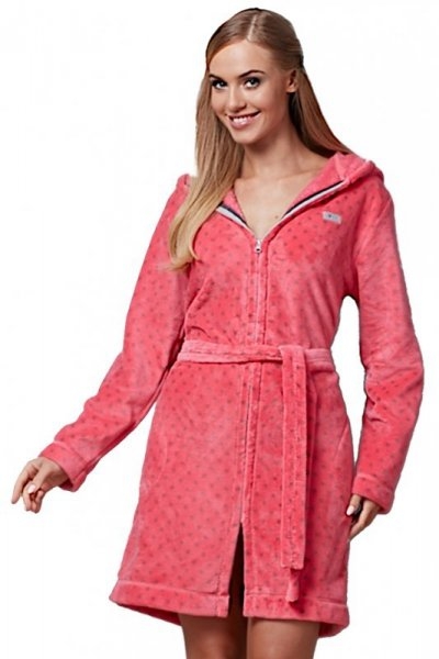 Szlafrok damski L&L ZPPR 7119 amarantowy