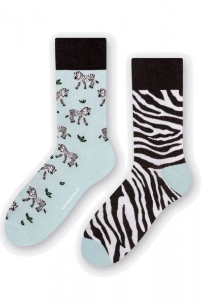 Skarpetki damskie More 078 055 asymetryczne Zebra