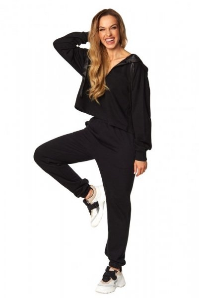 Komplet damski Rossli French Riviera SAL-PY-1163.III Czarny Bawełna